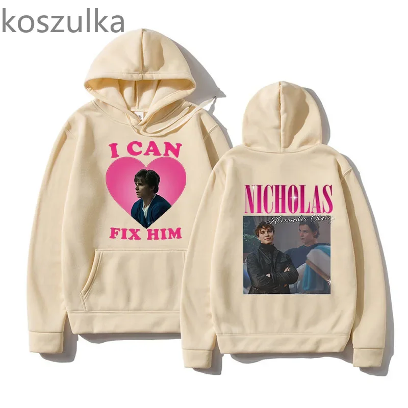 Nicholas Chavez Graphic Hoodies Fashion Sweatshirts Winter Men's Women Hooded Pullovers Sudaderas Prints Clothes Unisex Clothes