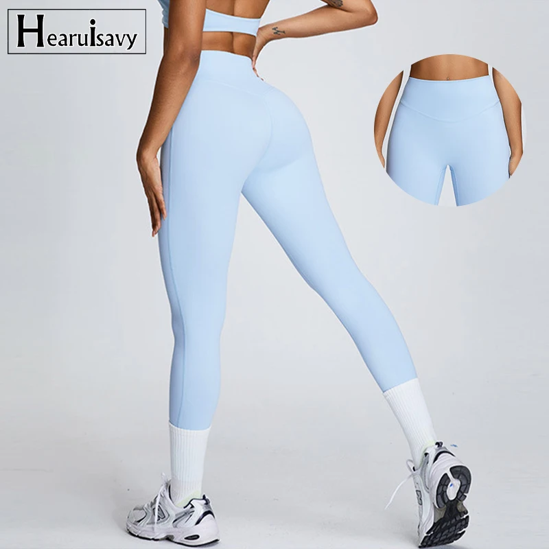 Hearuisavy High Waist Workout Pants Women Fitness Yoga Clothing Running Tights Female Push Up Sports Leggings Gym Leggings Woman