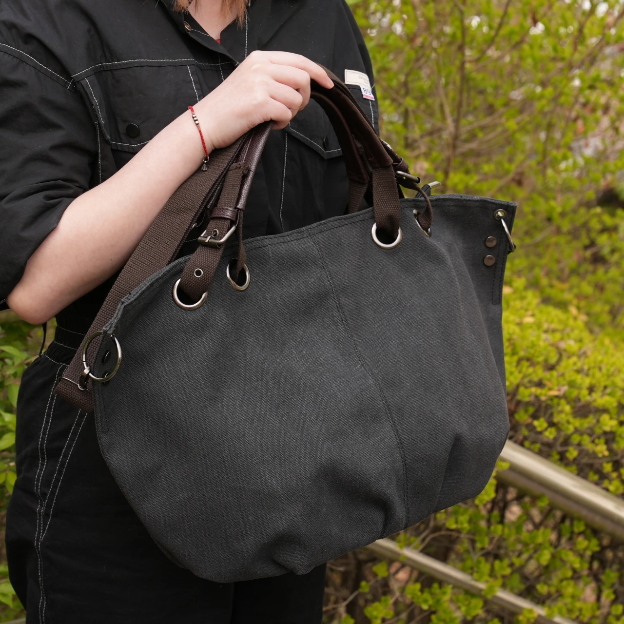 Women\'s Large Capacity Canvas Messenger Bag Fashion Casual Solid Crossbody Shoulder Tote Handbag Designer Female