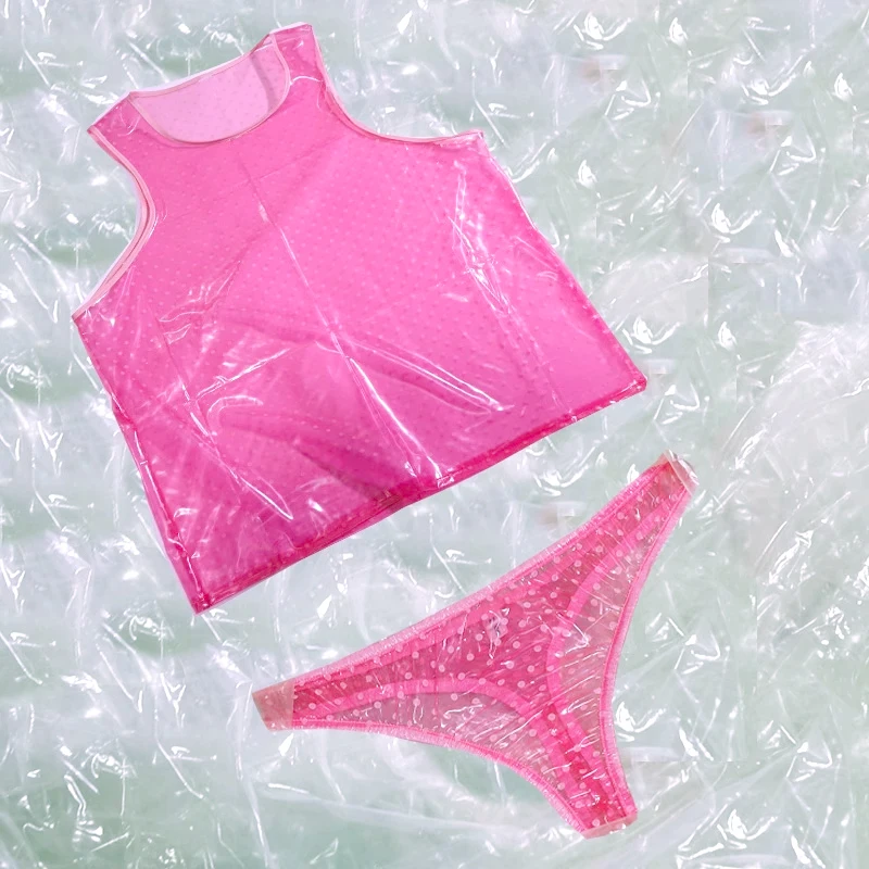 

PVC Plastic Transparent Soft Sexy Men's Tank Top Vest