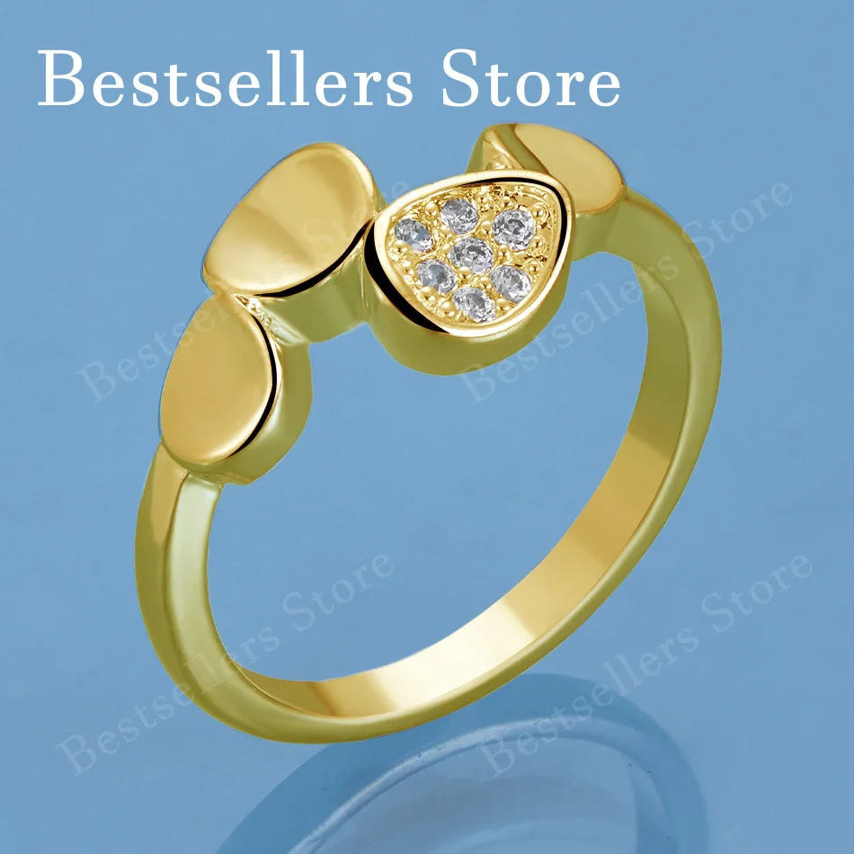 18K Gold-Plated Exquisite Round Zircon Ring – A Stylish and Charming Accessory for Women, Perfect as a Wedding Gift