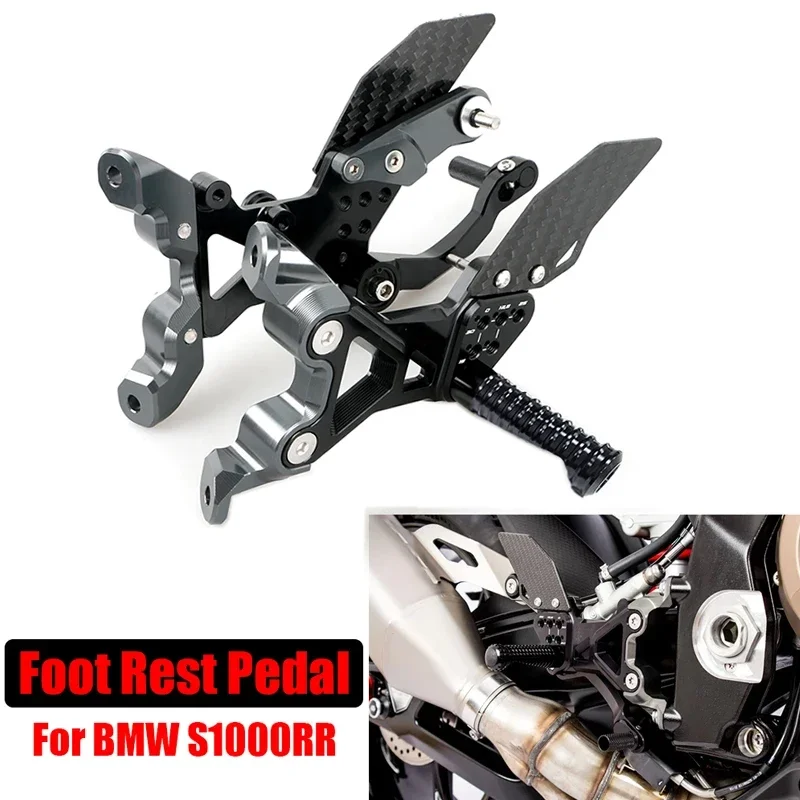 Adjustable Footrests Foot Pedal Peg For BMW S1000RR S1000 RR 2019 2020 CNC Aluminum Motorcycle Rear Sets Foot Rest Pegs S1000RR