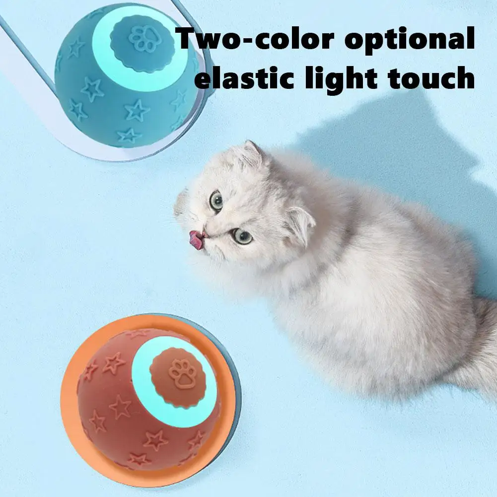 Automatic Smart Pet Toy Dog Cat Electronic Interactive Pet Toy Moving Ball USB Automatic Moving Bouncing Puppy Kitten Ball Toy