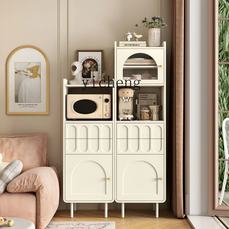 ZK light cream wind rock slab dining side cabinet tea cabinet living room TV side cabinet sofa side storage