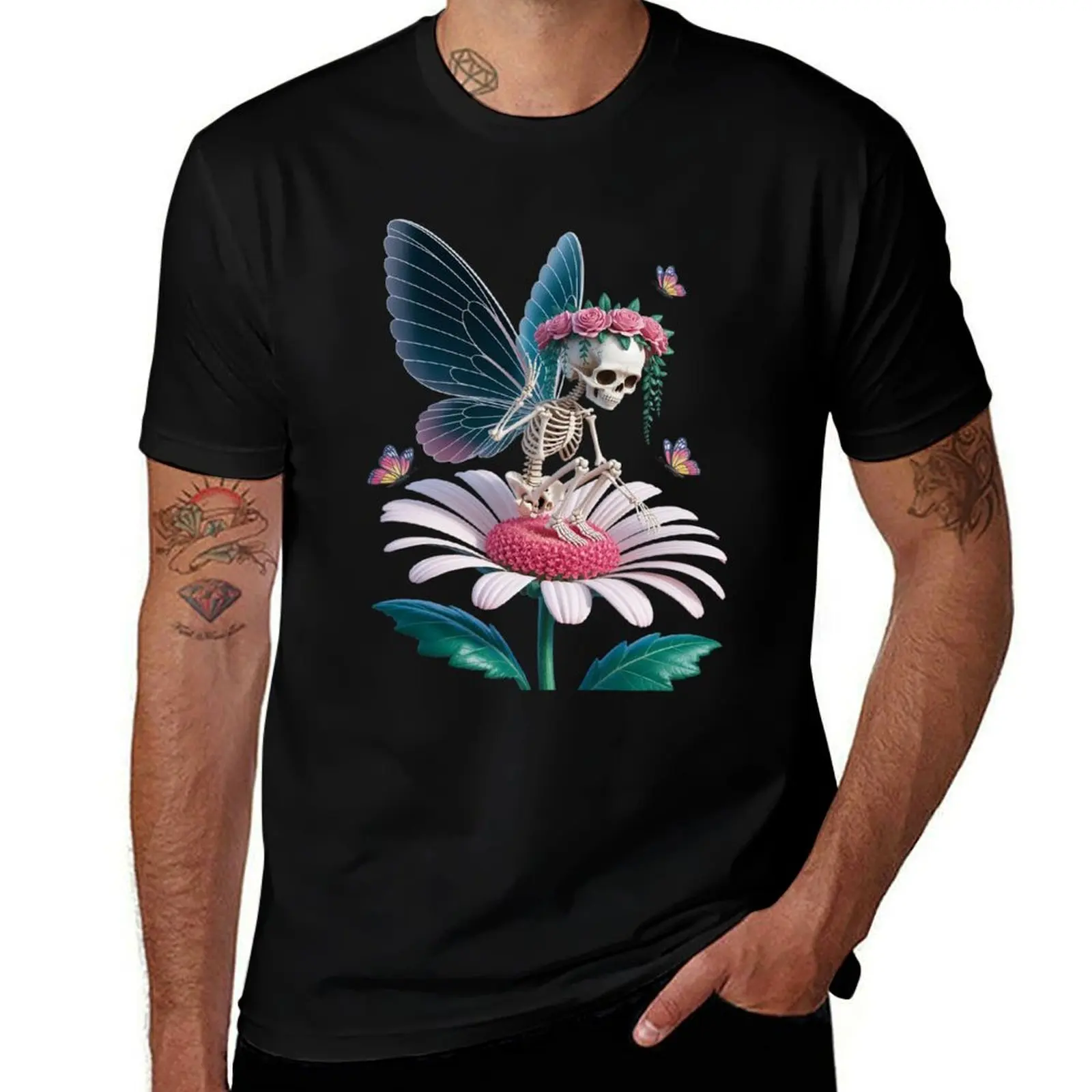 

Dark Fairycore Fairy Butterfly Skull Moth Alt Goth T-Shirt anime t shirts summer 2025 t shirt men 100℅ cotton