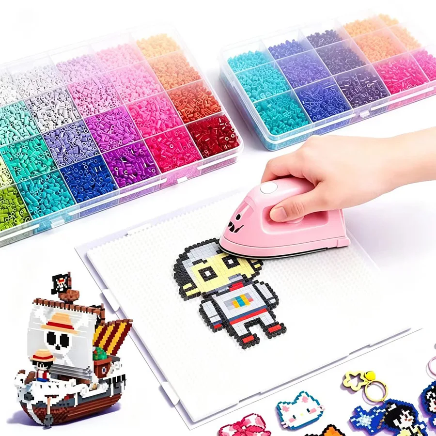 12000pcs Creative Perler Beads 24Colors Perler Toy Kit 2.6mm Hama Beads 3D Puzzle DIY Toy Kids Creative Handmade Craft Toy Gift