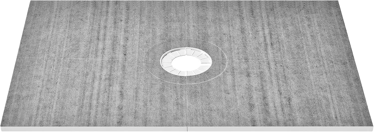 

Shower Curb Kit, 48"x72" Shower Pan Kit with 6.3" Central Drain, Lightweight EPS Shower Installation Kits with 2 Waterproof