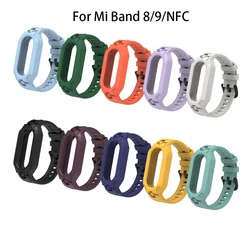 Strap For Xiaomi Mi Band 8/9 Nfc Silicone Wristband Bracelet Replacement For Xiaomi Band 8/9 Nfc Wrist Color Strap