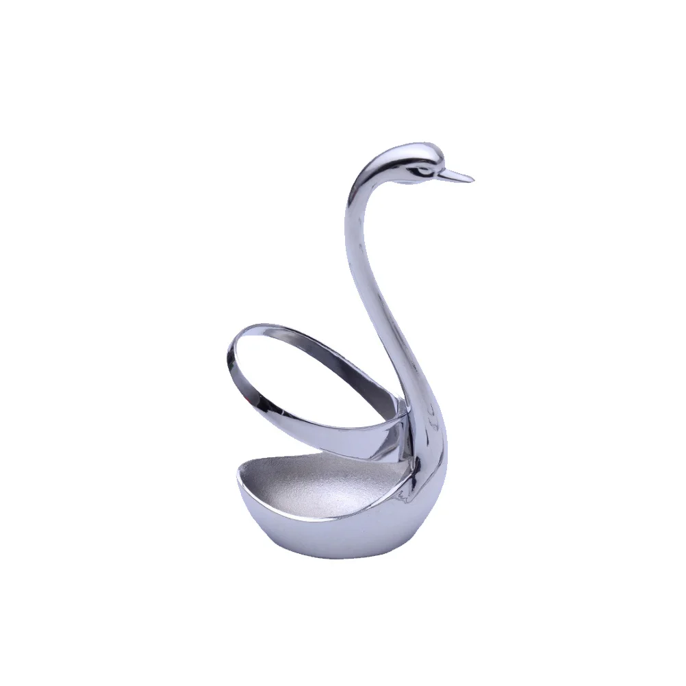 

High Grade Zinc Alloy Swan Tableware Stand Holder Stainless Steel Forks Spoons Base Holder Kitchen Tool Flatware Storage