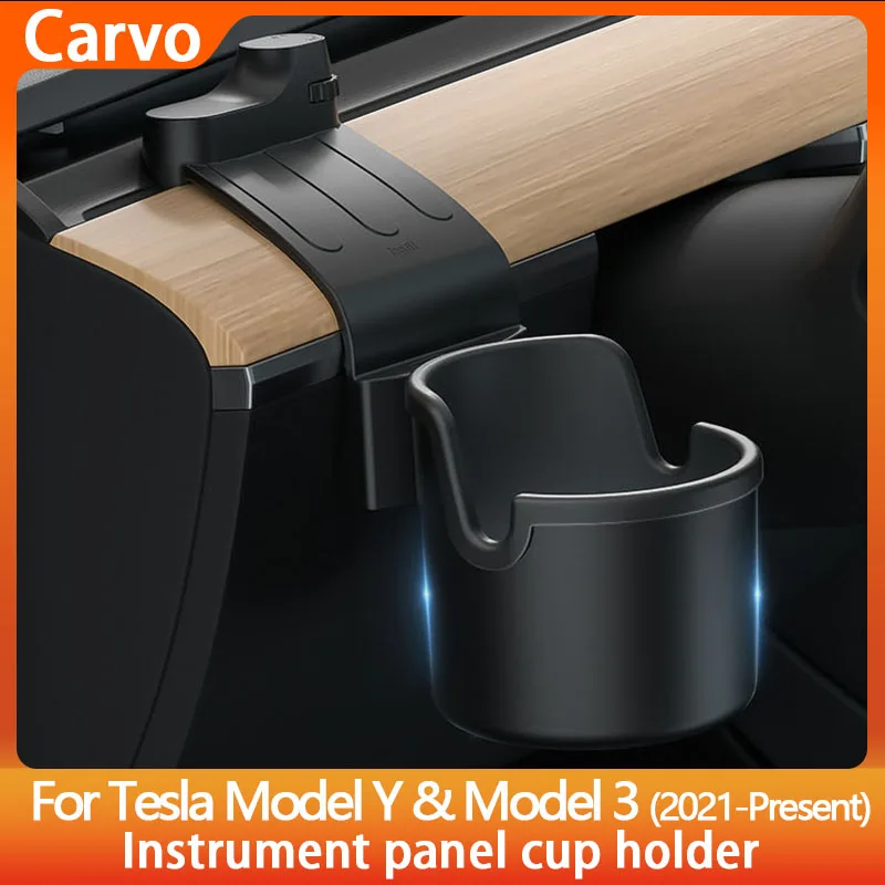 

For New Tesla Model Y Juniper 2025+ Model 3 Highland 19-25 Dashboard Water Cup Holder Car Instrument Panel Tidying Phone Holder