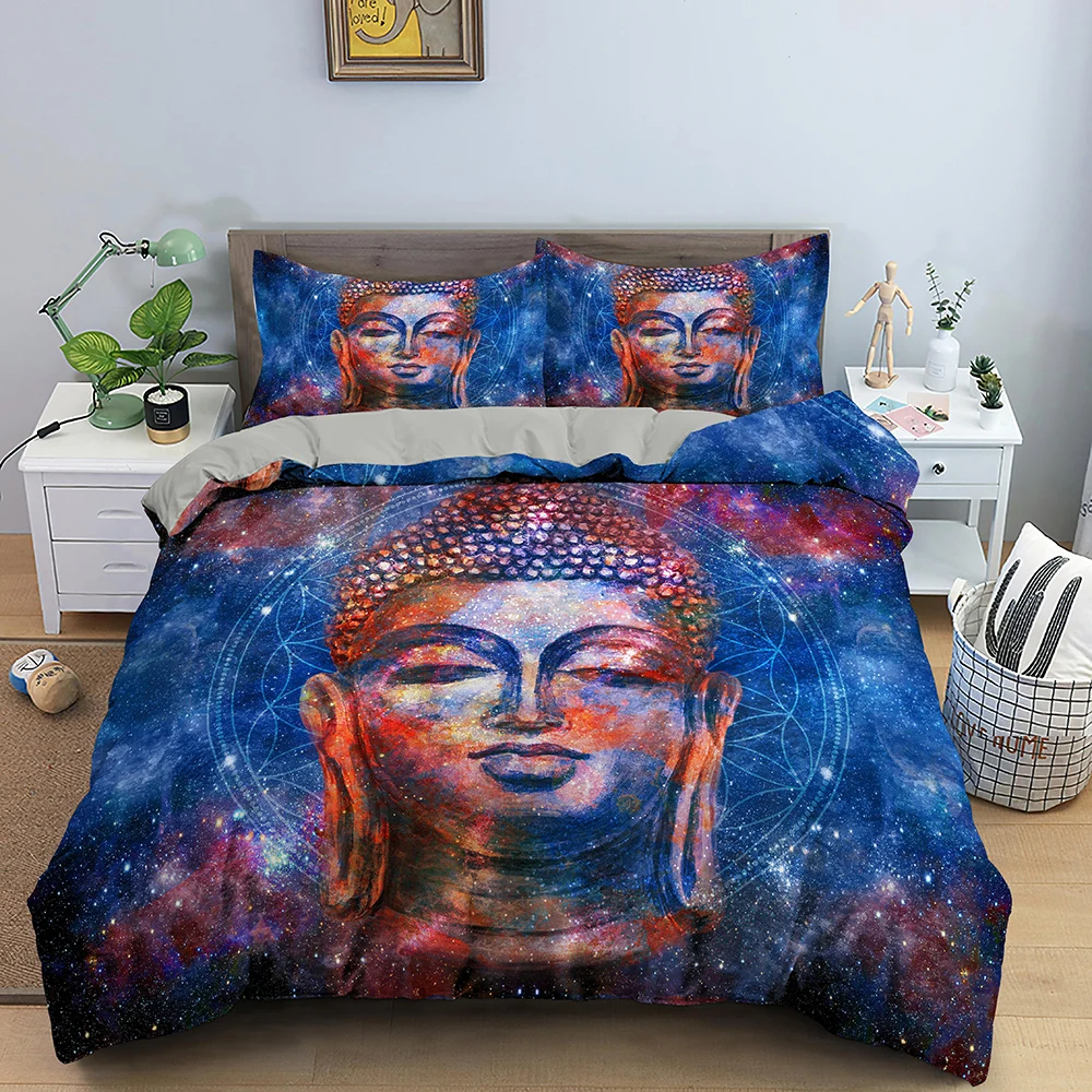 Buddha Bodhisattva Bedding Set Boys Girls Twin Queen Size Duvet Cover Pillowcase Bed Kids Adult Fashion Home Textileextile