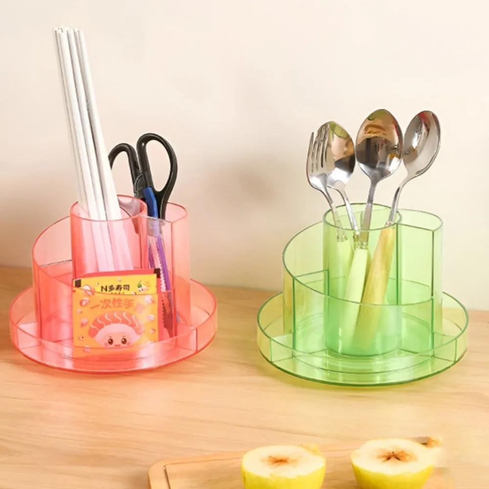 

360°Rotating Pen Storage Box Multi-function Simple Makeup Brushes Holder Tabletop Storage Home Office Stationery Organizer