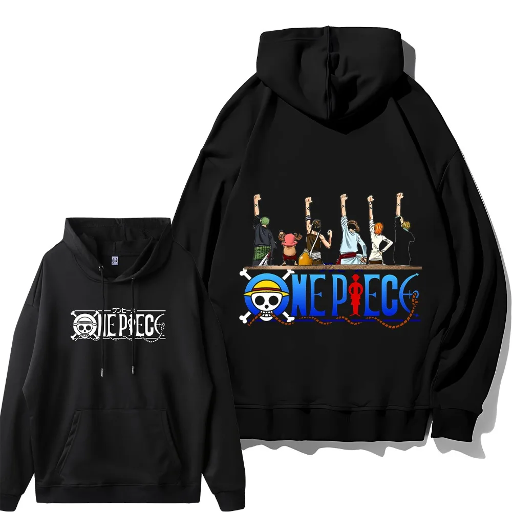 One Piece Men's Hoodie Sweatshirt Monkey D. Luffy Roronoa Zoro Anime Spring Autumn Winter Boys Long-sleeved Parent-child Outfit