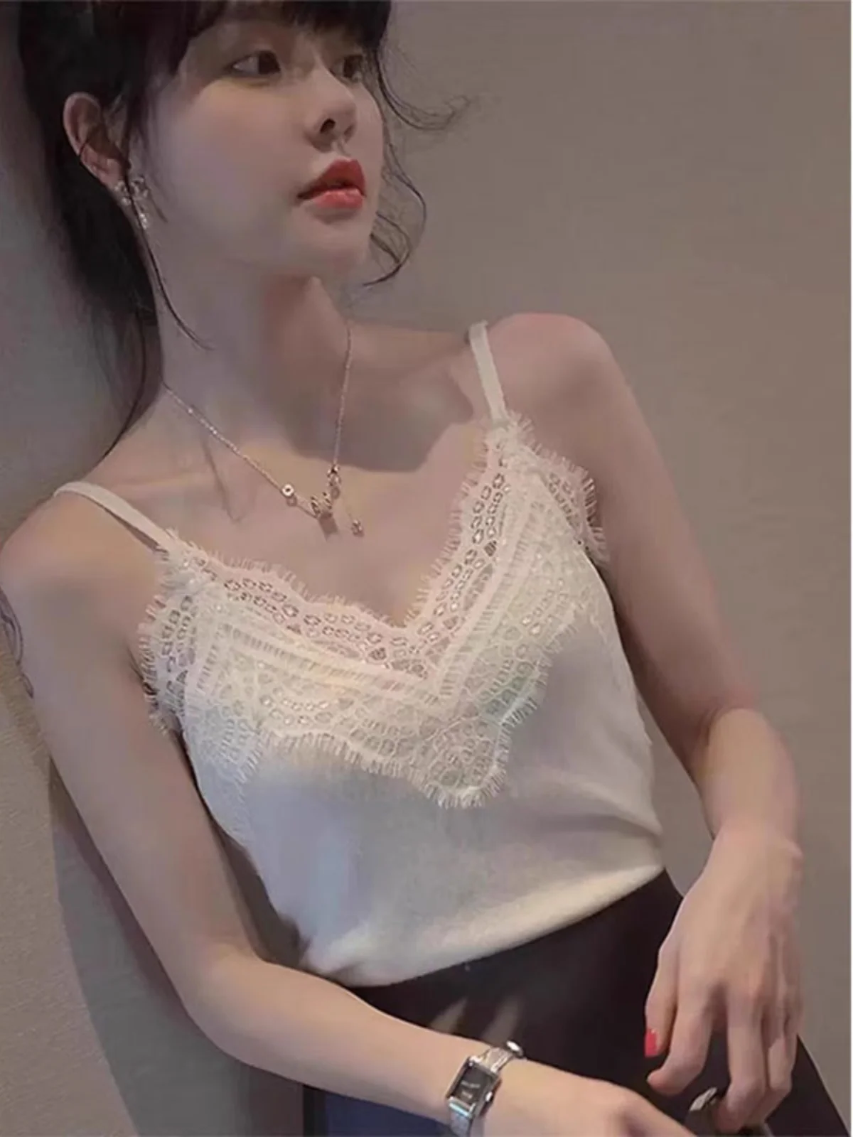 Thumbnail 3 - #78 Latest Lace Trim Camisole Offers