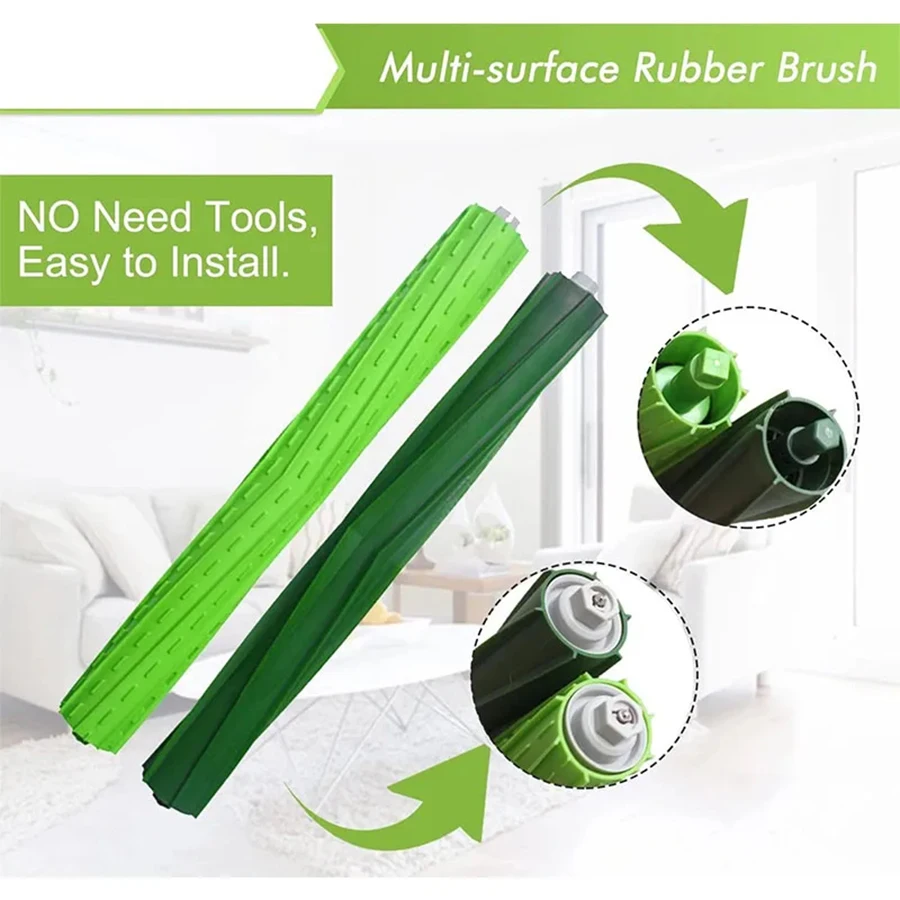 Rubber Roller Brush Kit For iRobot Roomba S9 (9150) S9+ S9 Plus (9550) Robot Vacuum Cleaner Replacement Spare  Accessories