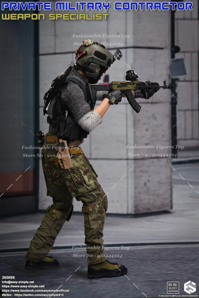 EasySimple 26069S 1/6 ذكر الجندي المقاول العسكري الخاص مجموعة كاملة 12 بوصة عمل نموذج لجسم أفضل الدمى القابلة للجمع ﻿