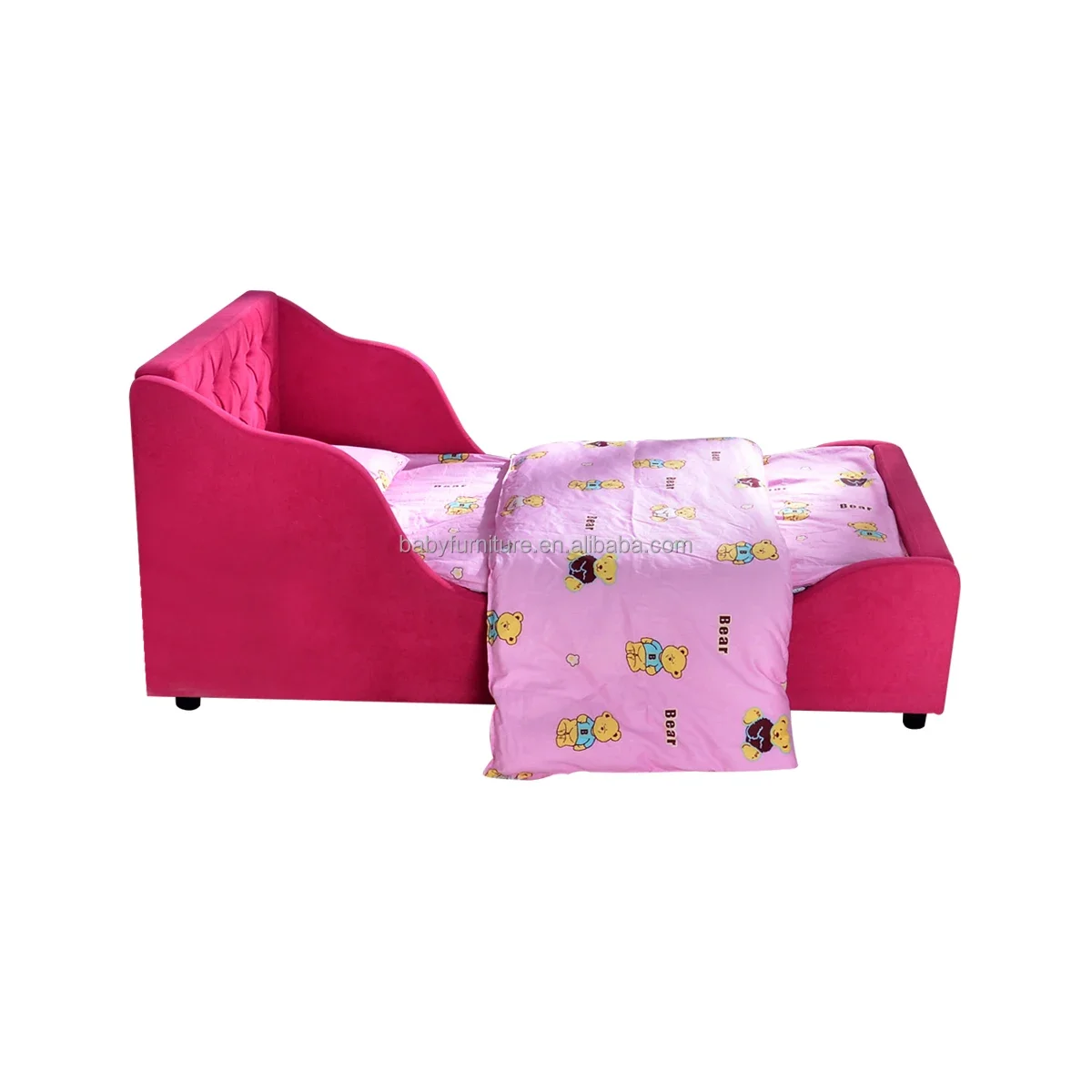 Simple safe eco friendly kids bed furniture bedroom pink children's beds