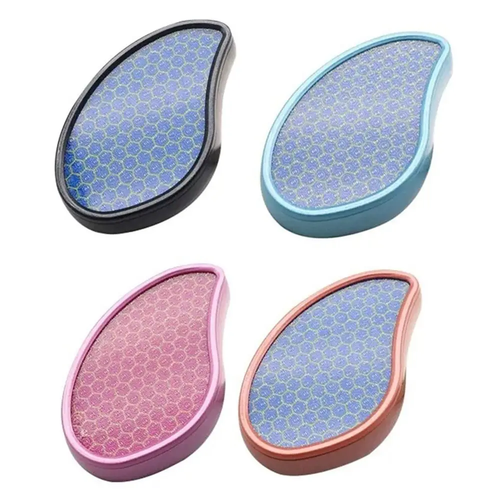 1개 내구성 있는 유리 발 각질 제거기 페디큐어 죽은 피부 제거 플라스틱 힐 스크레이퍼 플레이트 발 파일 보드