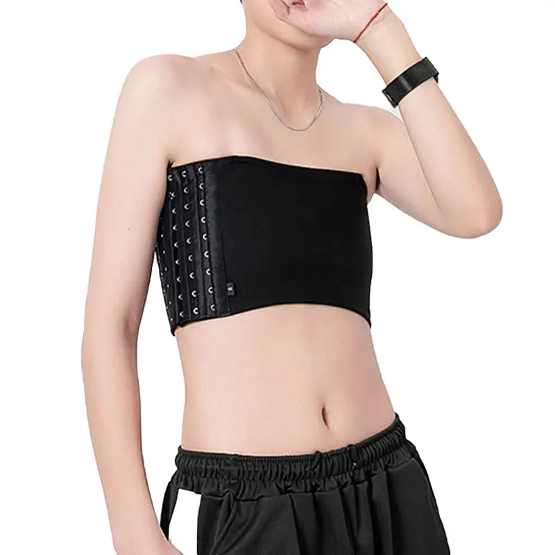 Nuovo femminile Les Lesbiche Tomboy Raccoglitore per il seno Shaper per donna Reggiseno per petto piatto senza imbottitura Corsetto invisibile Gilet intimo