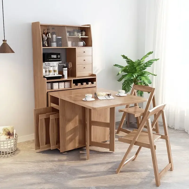 Side Cabinet, Dining Table, One Table And Four Chairs Combined Into One, Foldable Invisible Mobile Small Apartment, Multi-functi