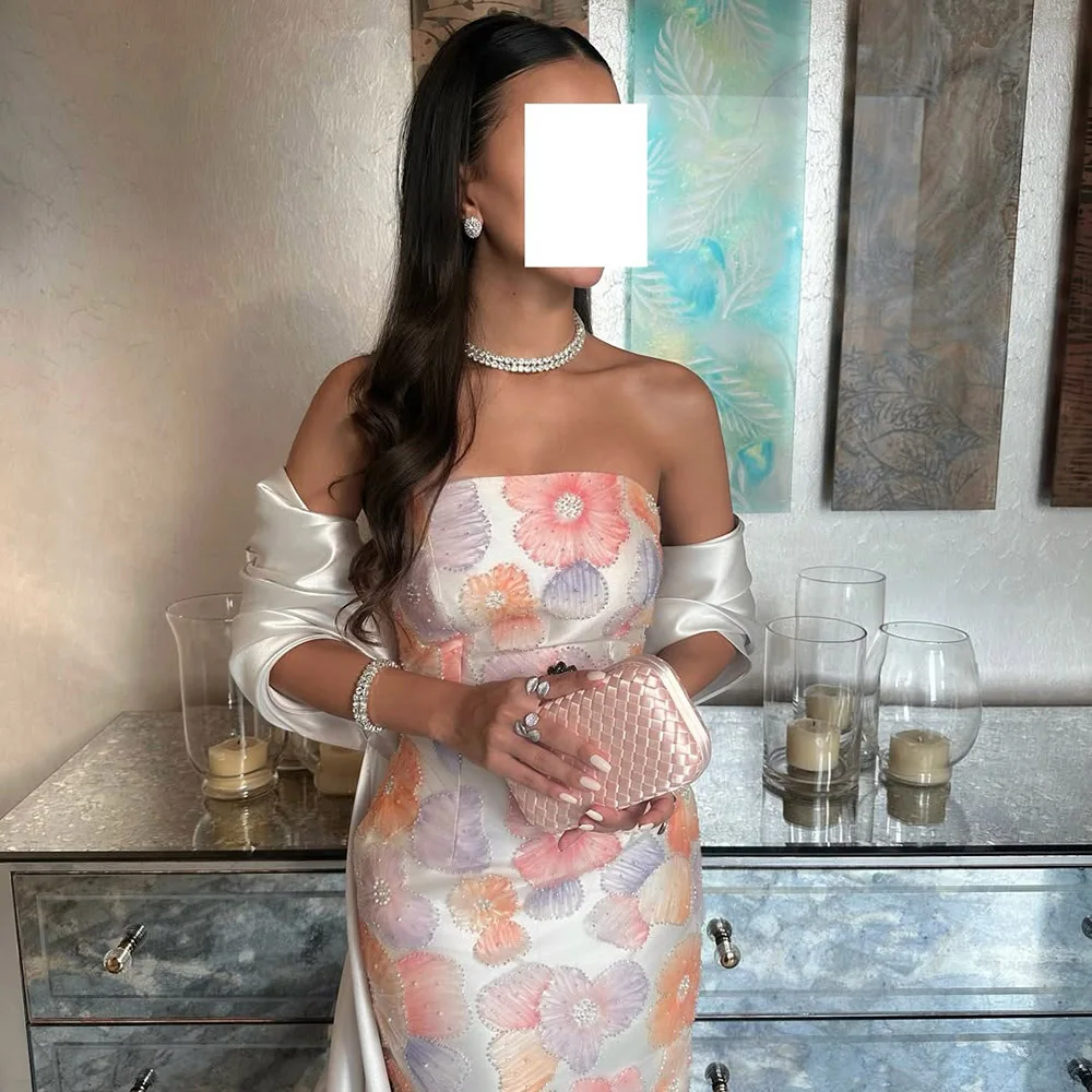 Eshaut&Bridal Elegant Mermaid Evening Dress with Shawl Long Formal Prom Wedding Party Gown for Women Customized 2025