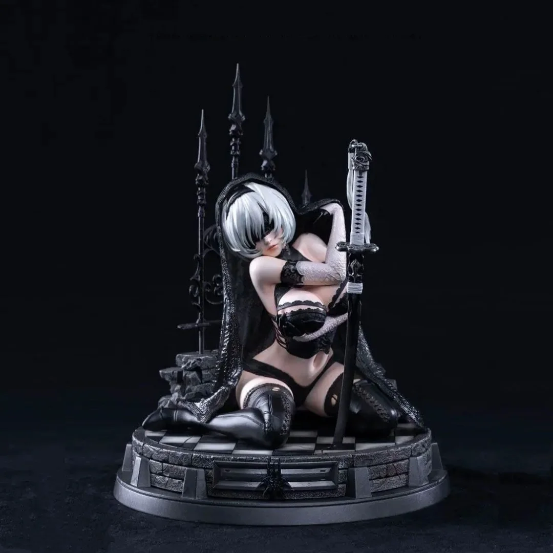 

1/24 Scale Resin Figure Assemble Model Kit Youerha 2B Kneeling posture Nsfw Two versions Unassembled Unpainted 3D printing toy