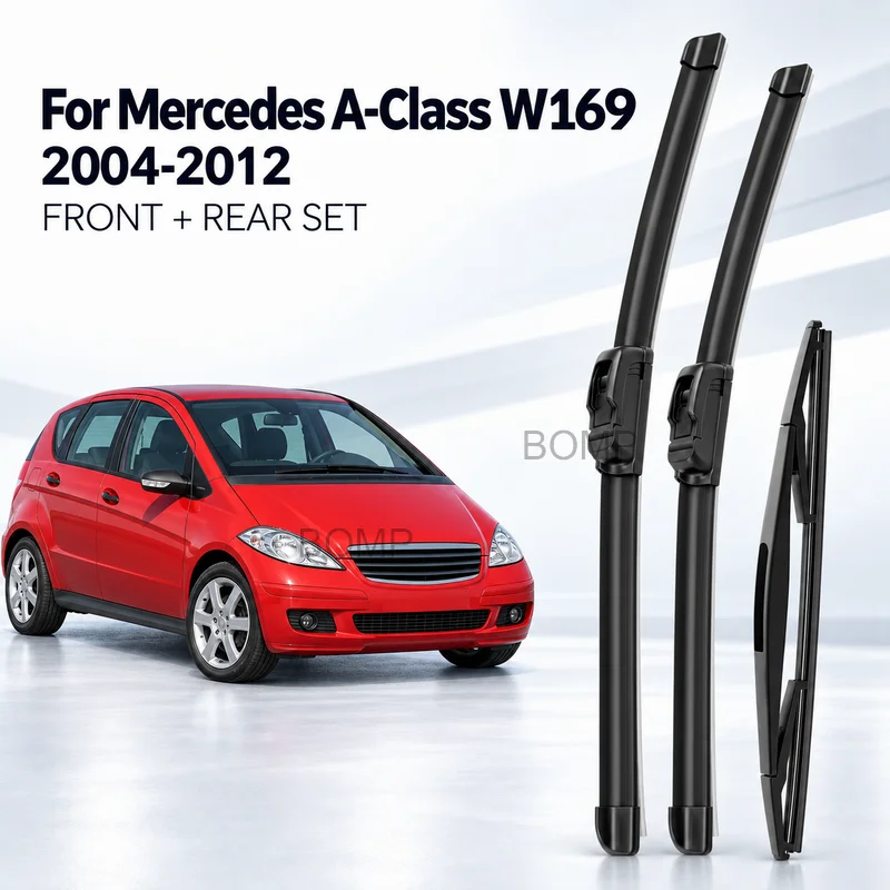 For Mercedes Benz A-Class W169 2004-2012 Front Rear Wiper Blades Windscreen Windshield Durable Brushes Car Accessories