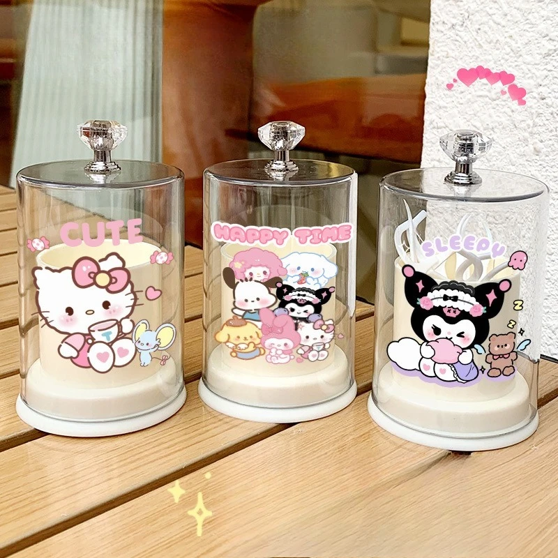 

Hello Kitty Transparent Toothpaste Box Cute High Beauty Home Cotton Sticks Desktop Storage Creative Toothbridge Tube Wholesale