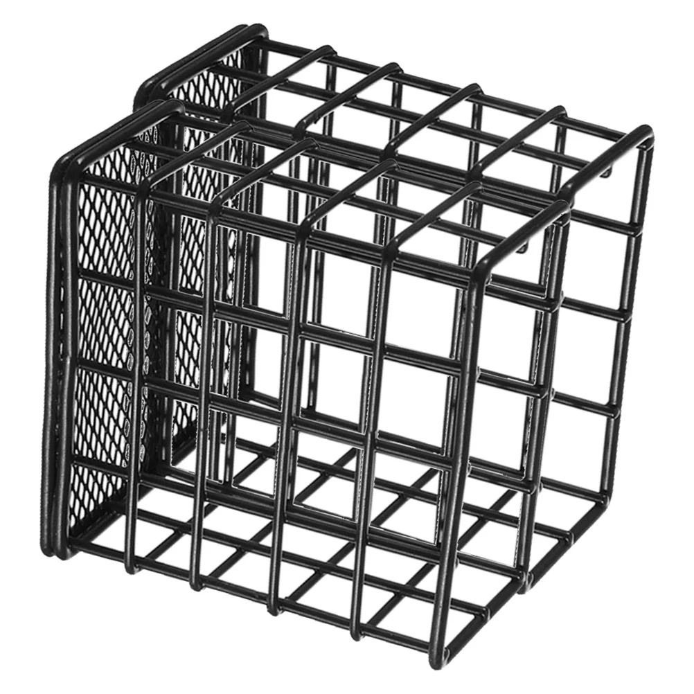 

2Pcs Wire Mesh Pencil Holder Metal Pen Cup Black Multifunctional Desktop Organizer Storage Stand for Office Supplies Cosmetics