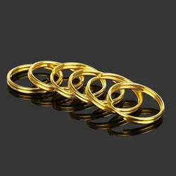20mm 25mm Keyring Split Ring Gold Color Plated Steel Wire Ring For Keychain Making Connectors 100Pcs/Lot