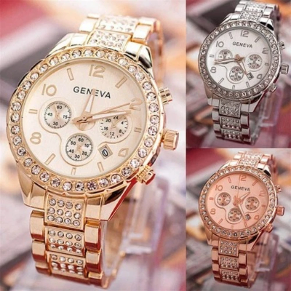 

2026 Luxury Bling Crystal Women Watch Rhinestone Gold Ladies Quartz Wristwatch Elegant Female Watch Relogio Feminino Reloj Mujer