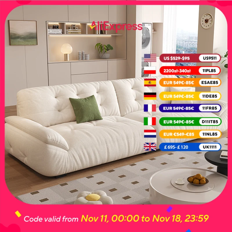 

Modern Minimalist Living Room Sofas Designer Nordic Floor Loveseat Sofa Lounge Fluffy Divani Soggiorno Nuovi Arrivati Furniture