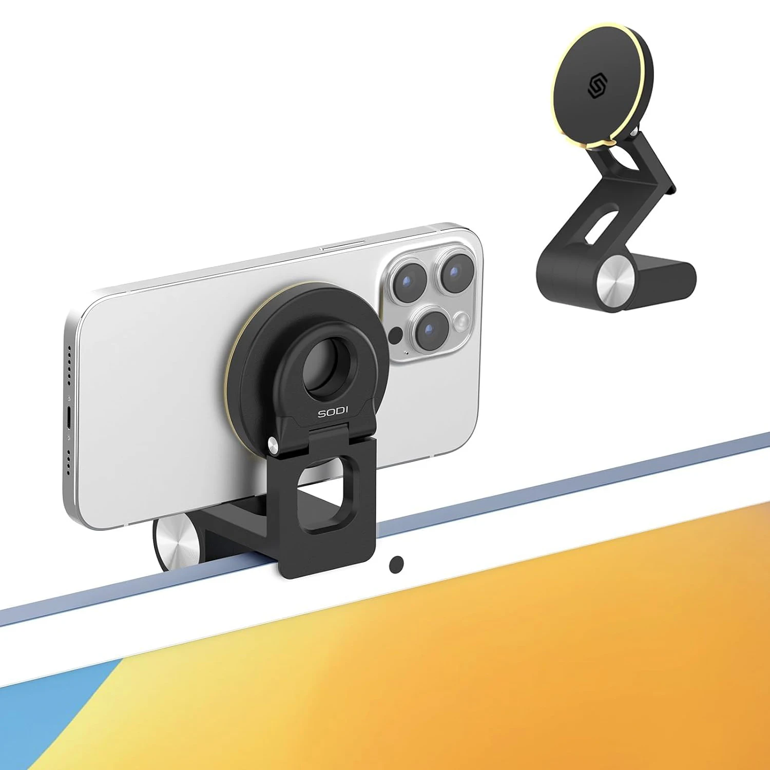 SODI Continuity Camera Mount for Desktop Monitor Webcam Mount for Macbook with Mag-Safe Compatible Tilt for Desk View