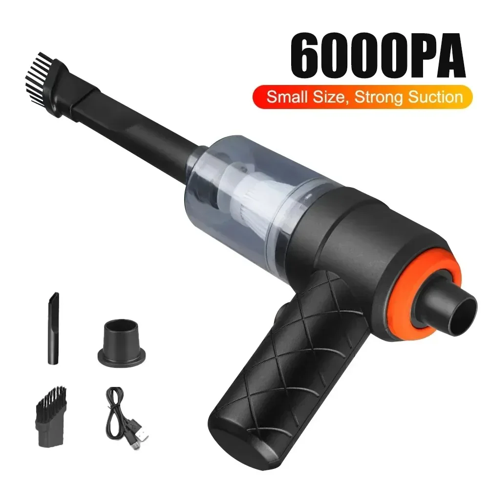 Portable Car Vacuum Cleaner 6000PA Mini Wireless Cleaner Handheld Auto Vacuums Home & Car Dual Use Vacuum Cleaners