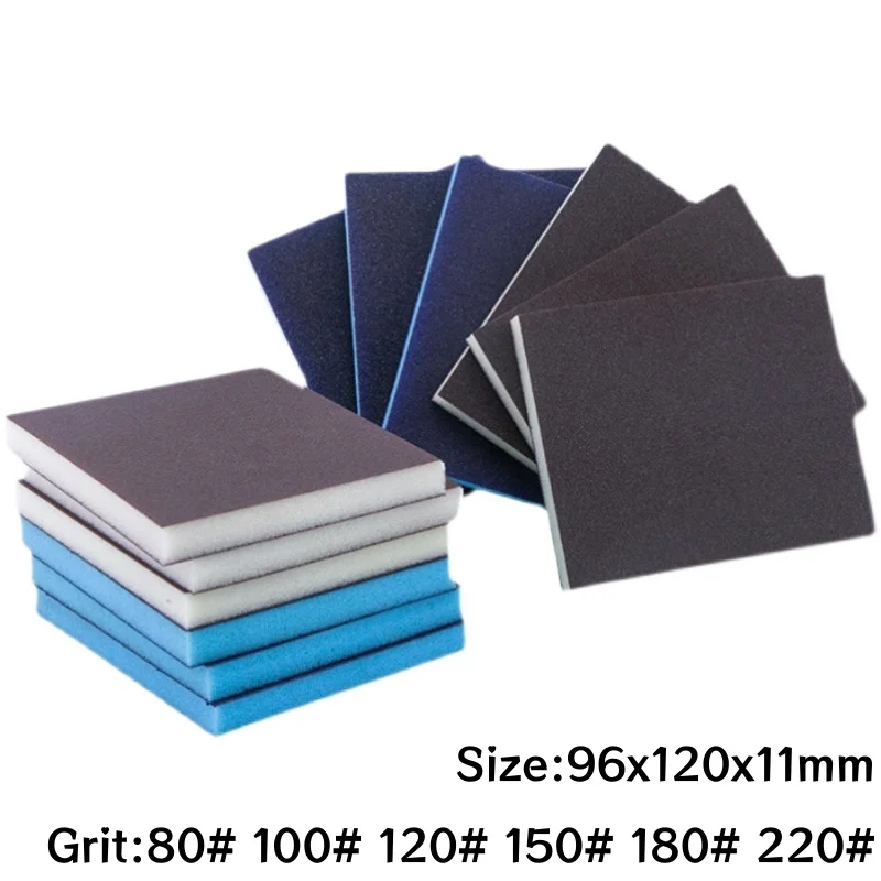 

Sanding Sponge 80 100 120 150 180 220 Grit, Washable and Reusable Wet Dry Sanding Blocks for Metal Wood Polishing Abrasive Tool
