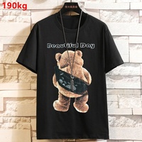 Oversized casual loose round neck short-sleeved t-shirt plus size fun printing summer 10XL 11XL 12XL graphic tees men streetwear
