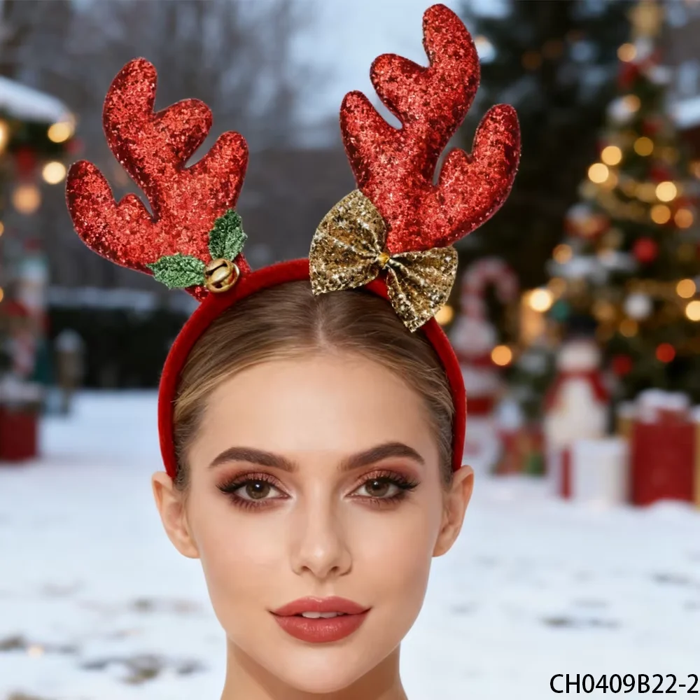 PESENAR Bandeau en bois de Noël en polaire douce – Chaud et confortable pour les événements de vacances d'hiver