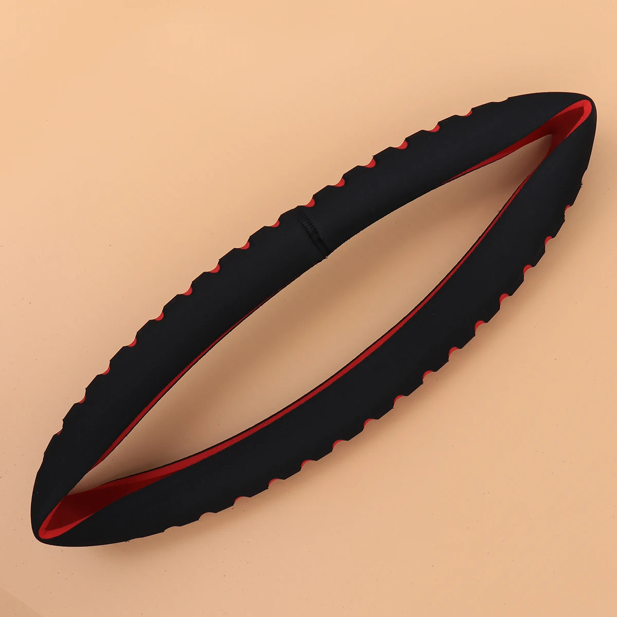 

38cm Universal Car Steering Wheel Protective Cover Anti-slip Elastic Steering Wheel Sleeve Cover (Red)