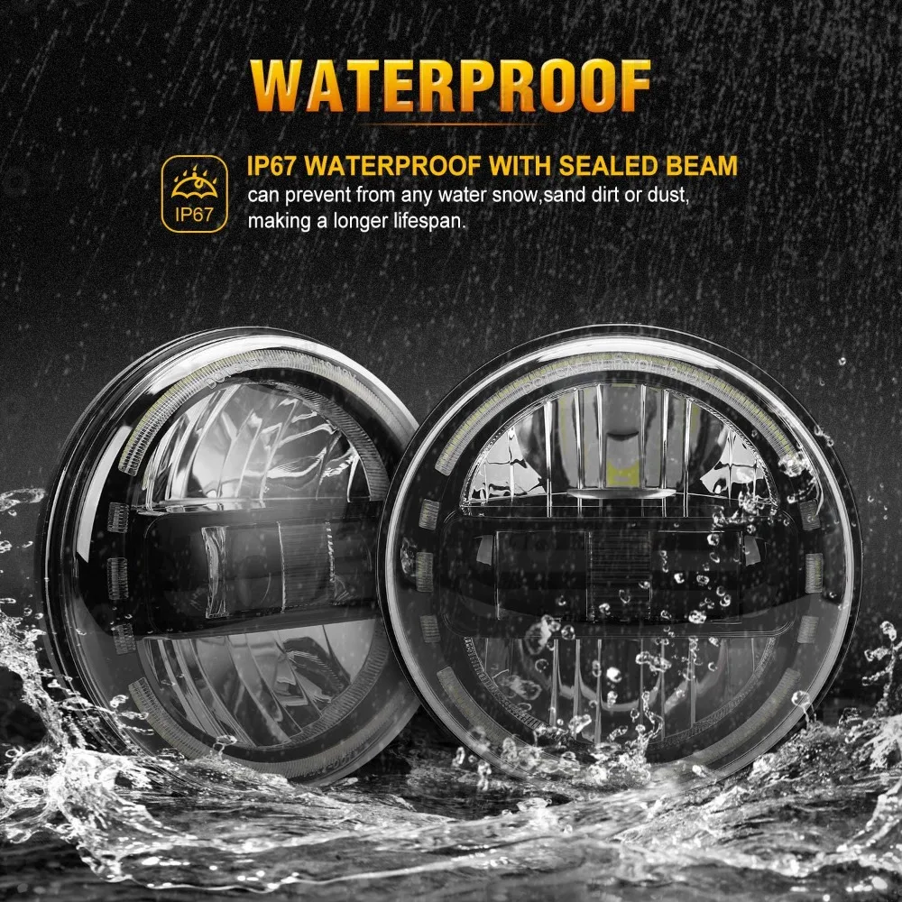 

7-inch front headlight LED diamond headlight modified LED headlight suitable for Wrangler