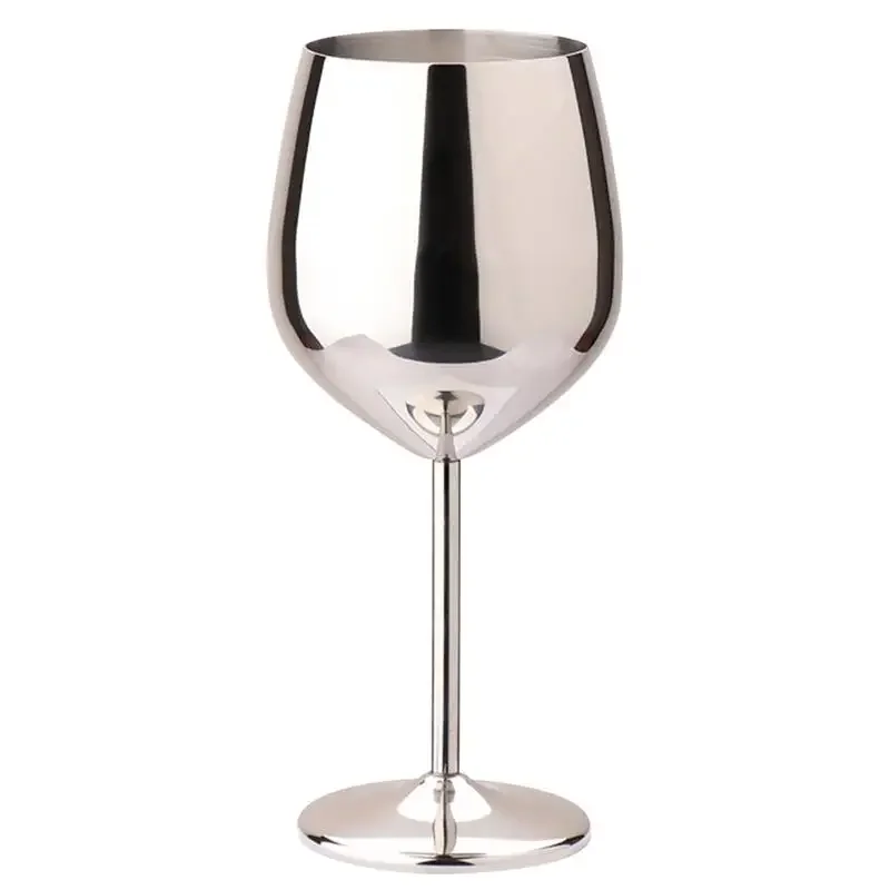 500/220ml Stainless Steel Goblet Champagne Cup Wine Glass Cocktail Glass Creative Metal Wine Glass for Bar Restaurant Cocktail