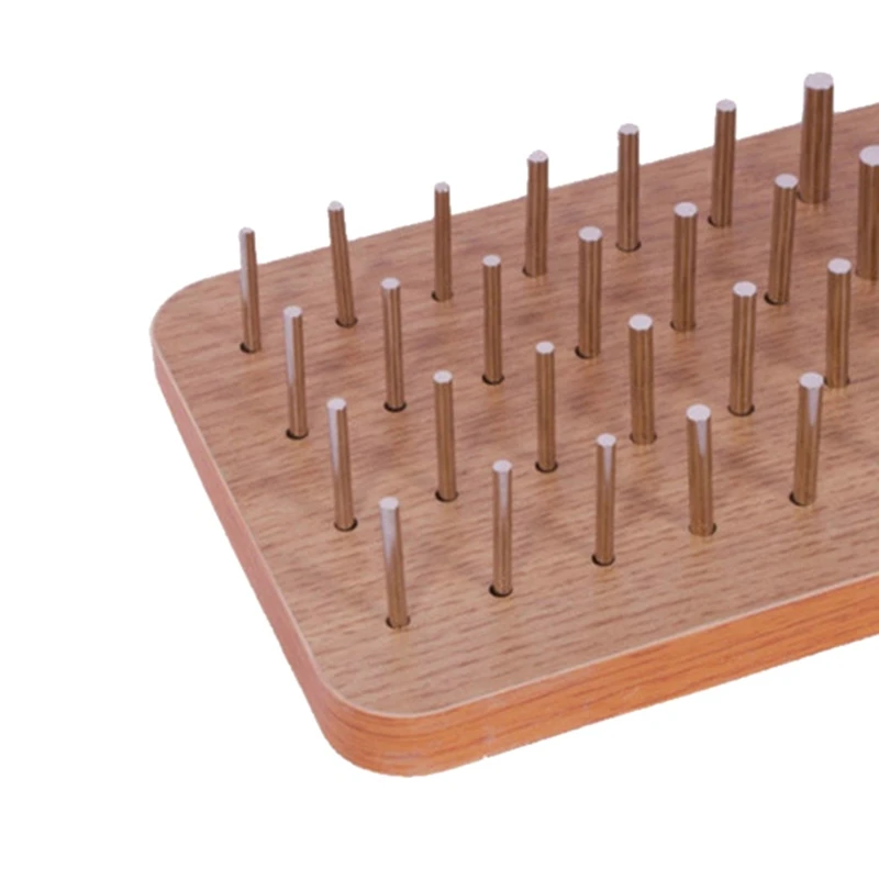 36-Hole Wooden Pegboards For Finger Dexterity, Hand Rehabilitation Board With 4Mm/6Mm/8Mm Pegs, Hand Therapy Peg Board