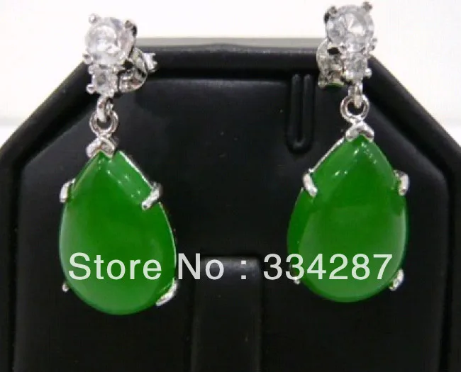 

Charming! Green Quartzite stone Gp Earring