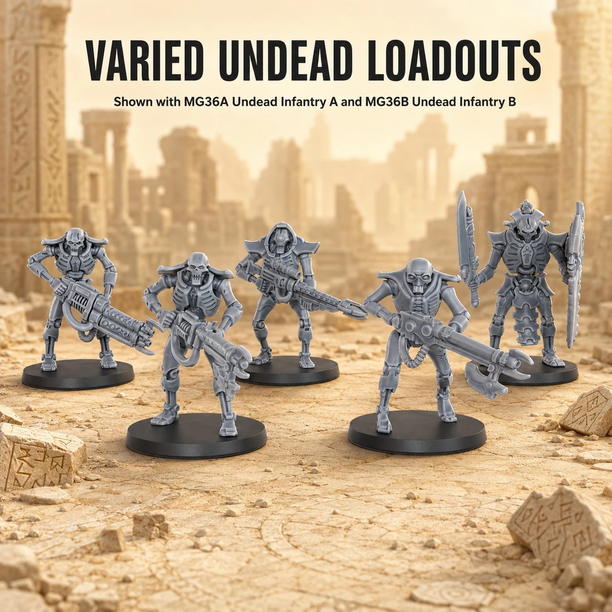 Industrial Droid Miniatures, 28mm 1:56 Scale, Sci-Fi Robot Figures with Bases for TTRPG Games, Factory Dioramas and Display