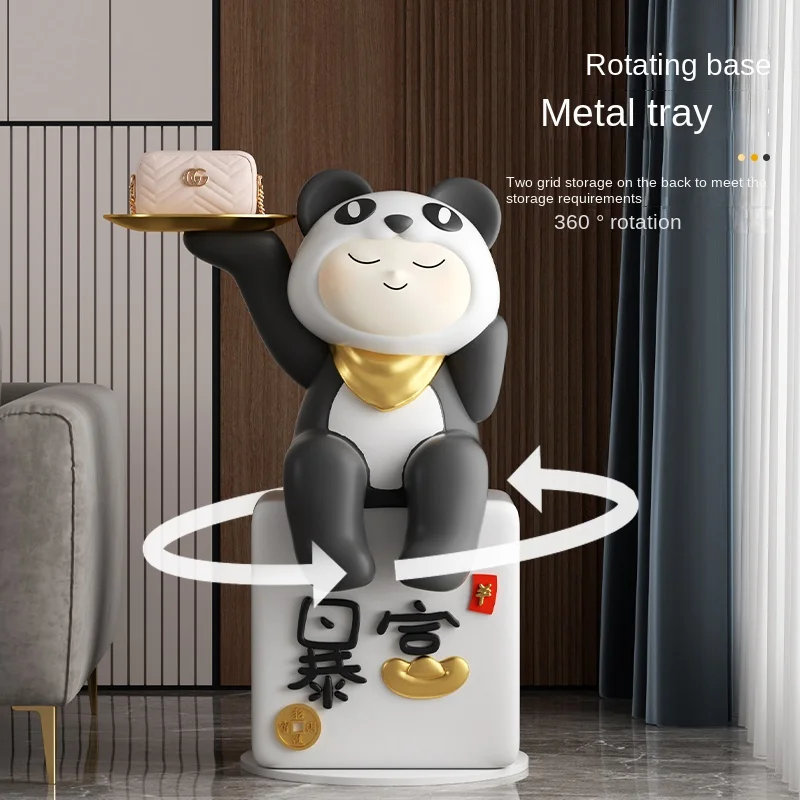 

XK Panda Floor Large Decoration Living Room TV Cabinet Multi-Functional Storage Cabinet Home Decoration