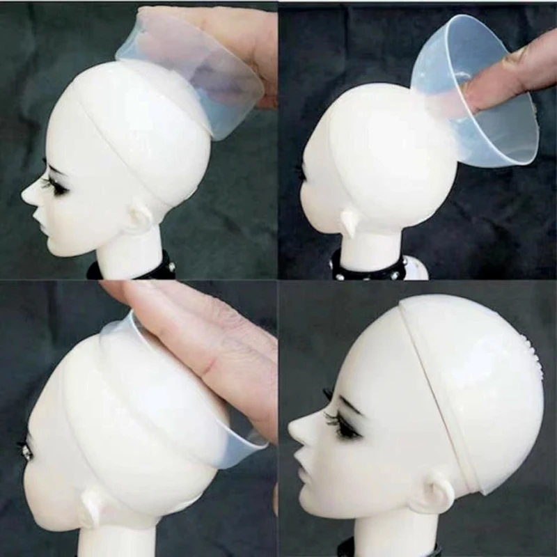 1/3 1/4 1/6 1/8 1/12 BJD Doll Head Cover Silicone Anti Slip and Anti Dyeing Head Cover To Increase Head Circumference