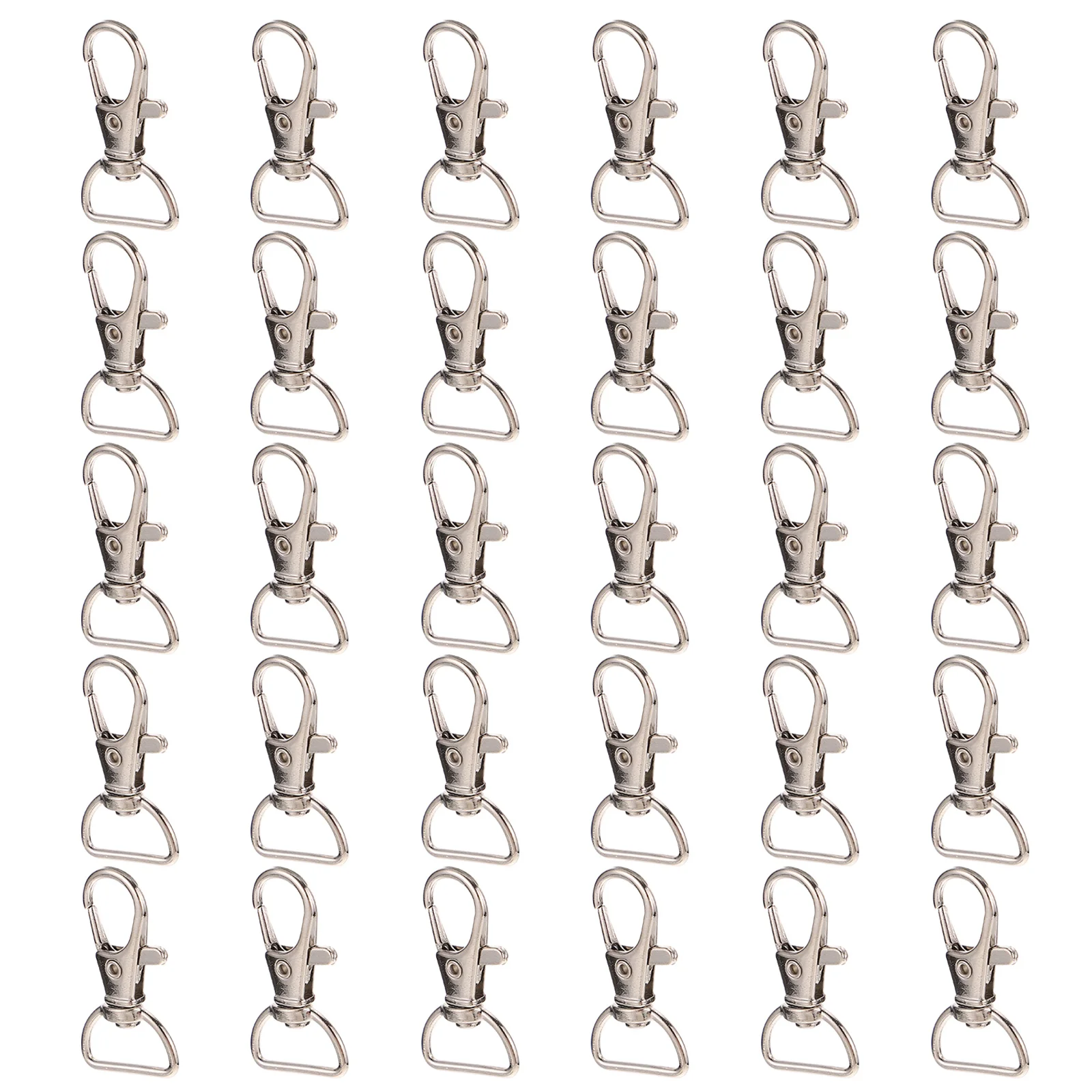 

30 Pcs Zinc Alloy Keychain Clasp Swivel Lobster Claw Metal Clips Carabiner Snap Hooks Lanyard Jewelry Accessories Hardware