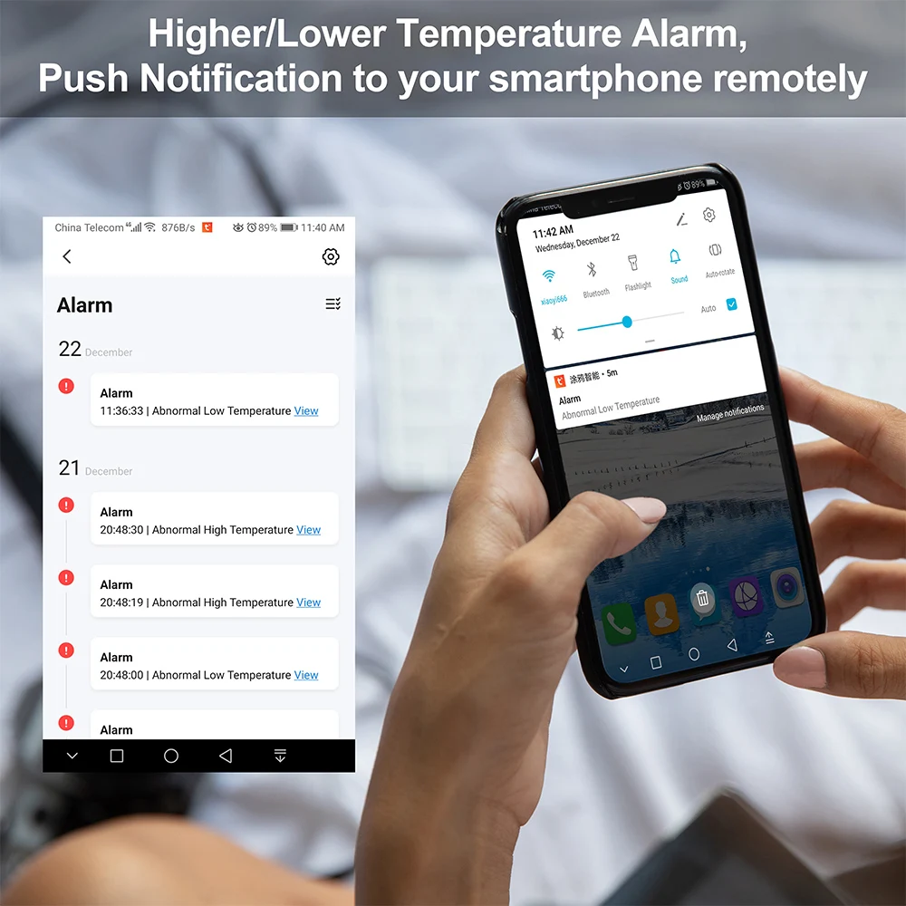 Tuya Heating & Cooling Outlet Temperature Sensor Wifi Smart Digital Thermostate Controller Relay Socket for Farming Terrarium