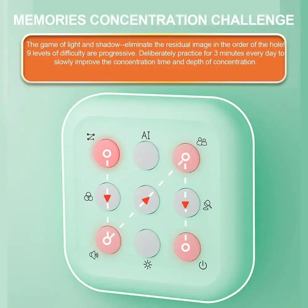 

Electric Tic-Tac-Toe Handheld Game Montessori Memory Growth Handheld Puzzle Game Console Thinking Exercise Educational
