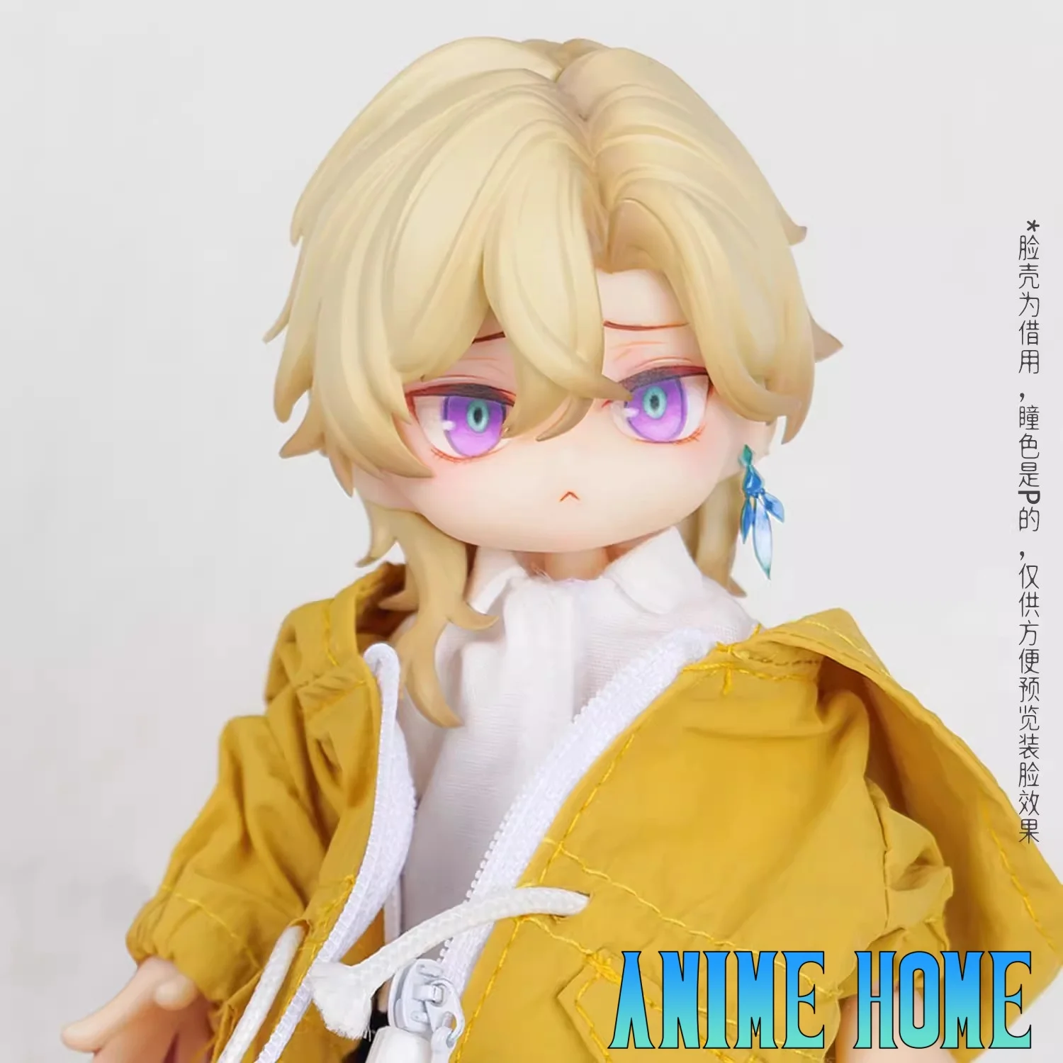 Head Shell Game Honkai: Star Rail Aventurine Role Cos Handmade OB11 OB22 Hair Paint Detachable Earring Toy Model Cosplay Gift