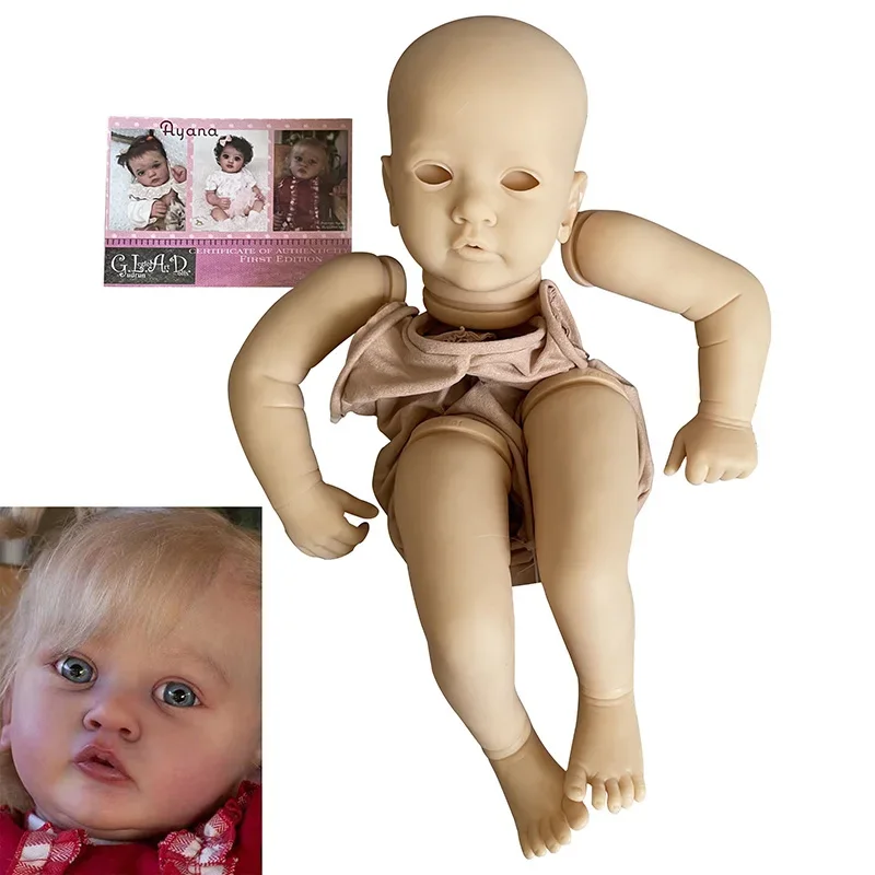 24inch blank kit Reborn Baby Ayana By Gudrun Legler Unpainted Kits Soft Touch Lifelike With COA